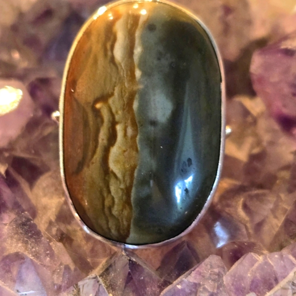 Sterling Silver Jasper Ring - Picture 7 of 7